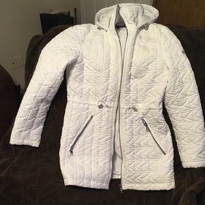 Karl lagerfeld white winter coat